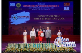 Công Ty Cổ Phần Thiết Bị Điện Hàn QuốC – Vinh dự nằm trong “Top 10 - Thương hiệu uy tín hàng đầu Châu Á 2022”